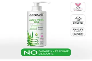 Ecowell Aloe Vera Jel Organik & Vegan Güneş Sonrası Yatıştırıcı Nemlendirici Rahatlatıcı 200 ml