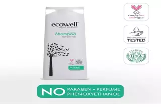 Ecowell Saç Bakım Şampuanı Organik & Vegan Yağlı Saçlara Özel Tuzsuz ve Sülfatsız 300 ml