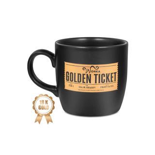 Mabbels Willy Wonka Golden Ticket Seramik Mug Kupa Siyah Mug-384496
