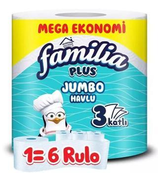 Familia Plus Jumbo 1=6 Rulo Kağıt Havlu 6'lı