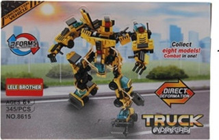 Ctoy Oyuncak İş Makinası Dönüşebilen Lego Bloklar 8615