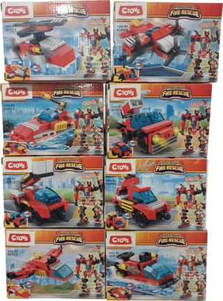 Ctoy Oyuncak İtfaiye Araçları Dönüşebilen Lego Bloklar 8616
