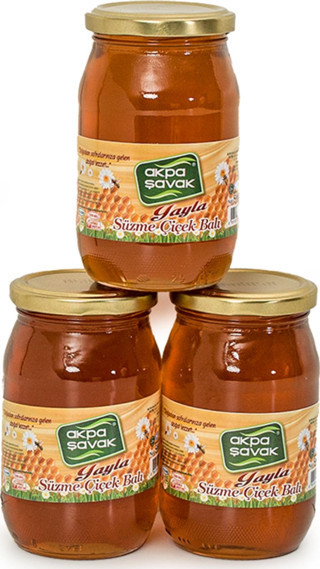 Akpa Şavak Süzme Çiçek Balı 3 X 500 Gr (Şekersiz)