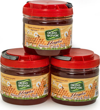 Akpa Şavak Süzme Çiçek Balı 3 X 1000 Gr (Şekersiz)
