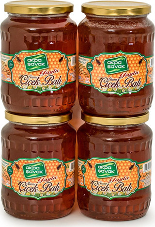 Akpa Şavak Süzme Çiçek Balı 4 X 950 Gr (Şekersiz)