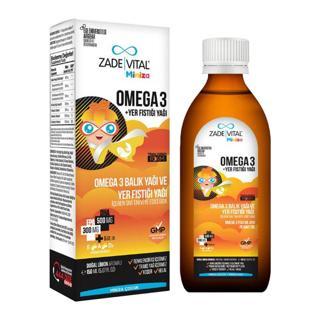 Miniza Omega 3 - Yer Fıstığı Yağı İçeren Sıvı Takviye Edici Gıda (Limon Aromalı) 150 ml