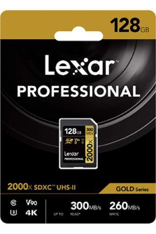 Lexar 128GB 2000X 300mb/sn UHS-II SDXC Hafıza Kartı