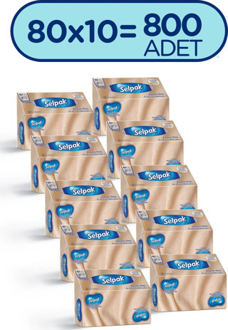 Selpak El Ve Yüz Havlusu Kutulu Kaşmir Özlü 10*80 Yaprak