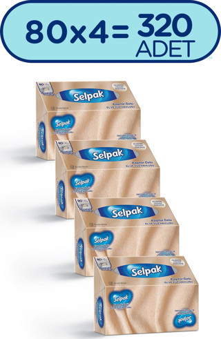 Selpak El Ve Yüz Havlusu Kutulu Kaşmir Özlü 4*80 Yaprak