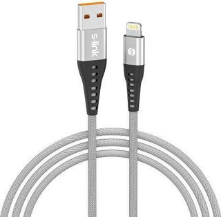 S-link SL-STM55L 3A Fast Şarj Lightning Silver Data + Sarj Kablosu