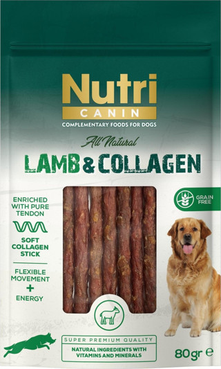 Nutri Canin Kuzu Etli Ve Kolajenli Tahılsız Köpek Et Ödülü 80 Gr.