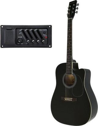 Almira F650N-BKC Siyah Elektro Akustik Gitar