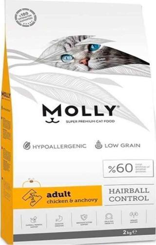 Molly Hipoalerjenik Düşük Tahıllı Tavuklu ve Hamsili Yetişkin Kedi Maması 2 kg