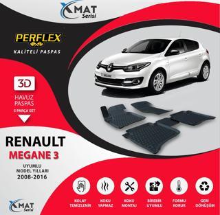 Perflex Paspas 3D Havuzlu X-Mat Megane 3 2008-2016
