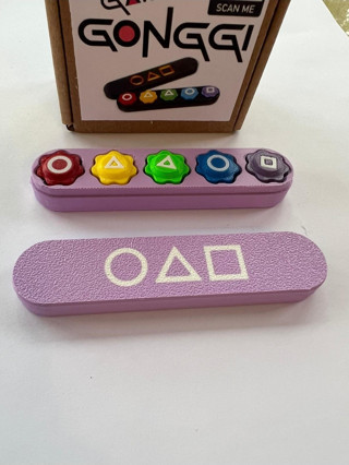 Git 3D Lila Kutulu Çelik Bilyalı, Ağırlıklı Gonggi, Kore 5 Taş Gong Gi , Squid Game Beş Taş Oyun