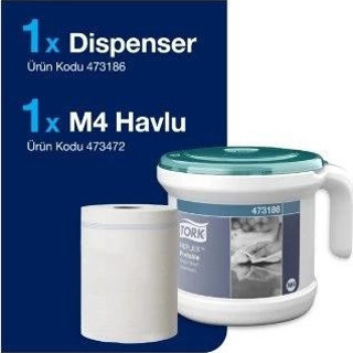 Tork 473186 Reflex İçten Çekmeli Havlu Başlangıç Paketi 1 Dispanser + 4M Havlu
