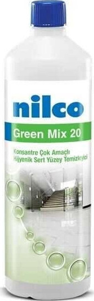 Nilco 32001035 Green Mix 20 Konsantre Çok Amaçlı Hijyenik Sert Yüzey Temizleyici 1000 ml