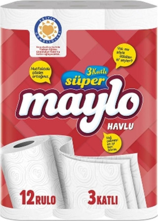 Maylo Kağıt Havlu 12'Li 3 Katlı (6'Lı)