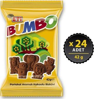 Eti Bumbo Portakal Aromalı Kakaolu Bisküvi 42 gr x 24 Adet