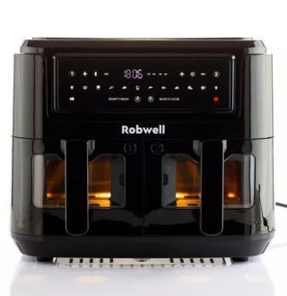Robwell SE12 2in1 Çift Cam Kapaklı 4.5+4.5 Dijital 9 Litre Air Fryer