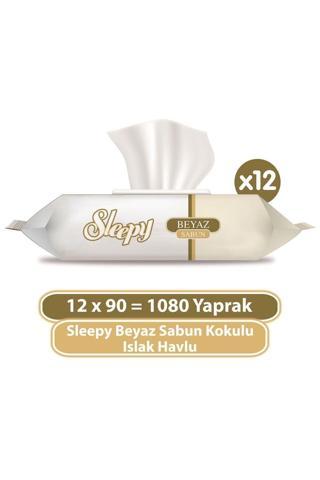 Sleepy Beyaz Sabun Kokulu Islak Havlu 12x90 (1080 Yaprak)