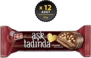 Eti Aşk Tadında Fındık Kremalı Gofret 37 g x 12 Adet