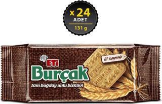 Eti Burçak Tam Buğday Unlu Bisküvi 131 g x 24 Adet