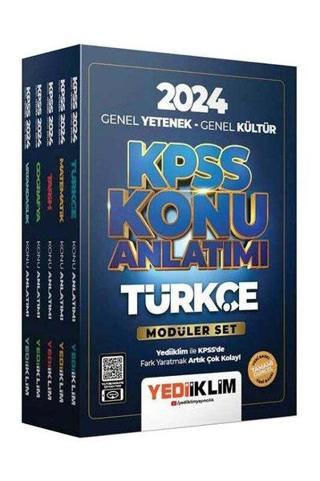 2024 KPSS Genel Yetenek Genel Kültür Konu Anlatımlı Modüler Set - Kolektif  - Yediiklim Yayınları