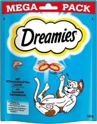 Dreamies Mega Pack İç Dolgulu Somonlu Kedi Ödül Ödül Bisküvisi 180gr