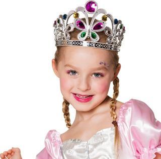 himarry Çocuklar İçin Kraliçe Tacı - Çocuk Prenses Tacı Gümüş Renk