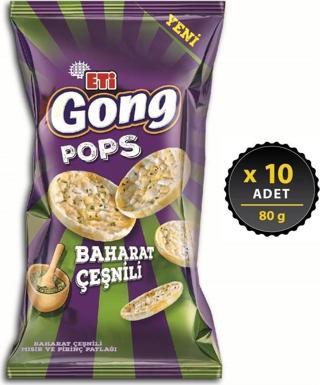 Eti Gong Pops Baharatlı 80 g x 10 Adet