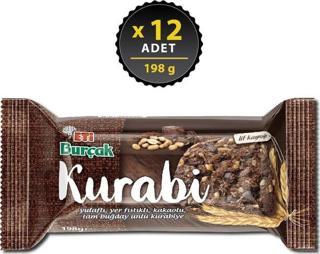 Eti Burçak Kurabi Kakaolu Yer Fıstıklı 198 gr x 12 Adet