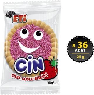 Eti Cin Çilekli 25 gr x 36 Adet
