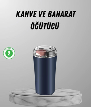 Elektrikli Kahve ve Baharat Öğütücü – Güçlü Motor, Paslanmaz Çelik Gövde, Kolay Temizlik