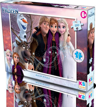 KS Frozen Karlar Ülkesi Elsa Ve Anna  Kutulu Puzzle/yapboz 100'parça