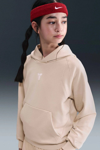 Nike Kid's Kobe Therma Fit Basketball Hoodie Unisex Çocuk Kapüşonlu Sweatshirt Krem