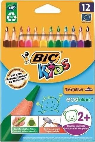 Bic Kids Evolutıon Üçgen Boya Kalemi 12 Li