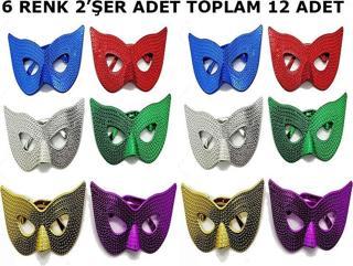 himarry Maskeli Balo Partisi Görünümlü Retro Parti Gözlüğü 6 Renk 12 Adet