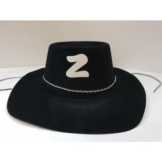 himarry Siyah Renk Plastik Üzeri Kadife Kaplama Çocuk Zorro Şapkası Bağcıklı