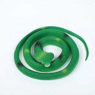 himarry Koyu Yeşil Renk Gerçekçi Kobra Model Silikon Yumuşak Yılan 80 cm
