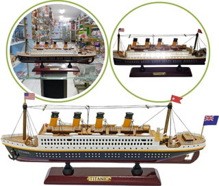 Dünyadan Hediyeler Titanik Led Işıklı Ahşap Model 35cm Titanic Gemi Koleksiyon U35