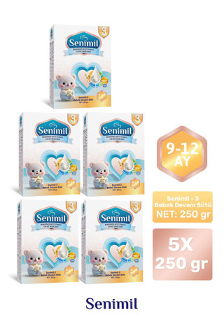 3 BEBEK DEVAM SÜTÜ 250 GR (9-12 AY) 5 Lİ AVANTAJ PAKETİ