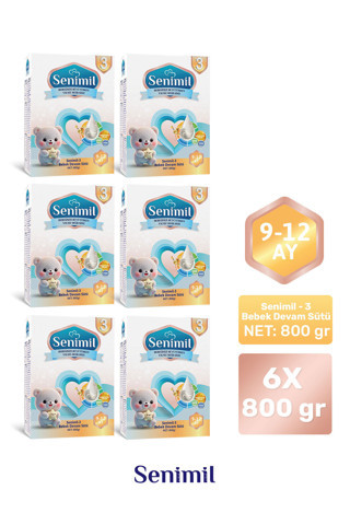 3 BEBEK DEVAM SÜTÜ 800 GR (9-12 AY) 6 LI AVANTAJ PAKETİ