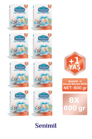 4 ÇOCUK DEVAM SÜTÜ 800 GR (+1 YAŞ) 8 Lİ AVANTAJ PAKETİ