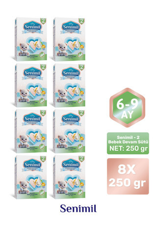 2 BEBEK DEVAM SÜTÜ 250 GR (6-9 AY) 8 Lİ AVANTAJ PAKETİ