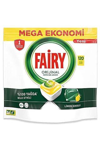 Fairy Hepsi Bir Arada 120 Yıkama Bulaşık Makinesi Deterjanı Kapsülü/Tableti Limon Kokulu