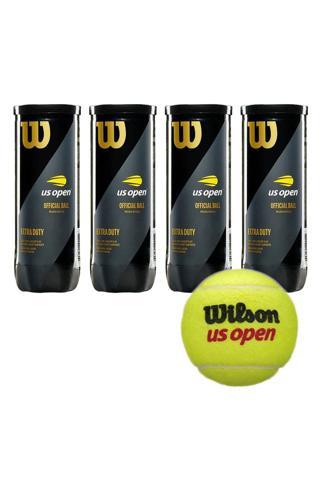 Wilson Us Open 4 Kutu Tenis Topu Vakum Ambalajda Yeşil