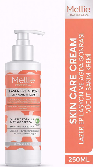 Mellie Professional Lazer Epilasyon Ve Ağda Sonrası Leke Önleyici Tahriş Azaltıcı Bakım Kremi 250 ml
