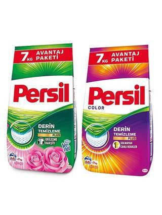 Persil Color 7 kg + Gülün Büyüsü 7 kg Beyazlar ve Renkliler İçin Toz Çamaşır Deterjanı