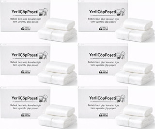 Mandaş Tommee Tippee Twist & Click Çöp Poşeti Tam Uyumlu Yerli (3 Lü Yedek Set) KOVASIZ (6 Lı Set)